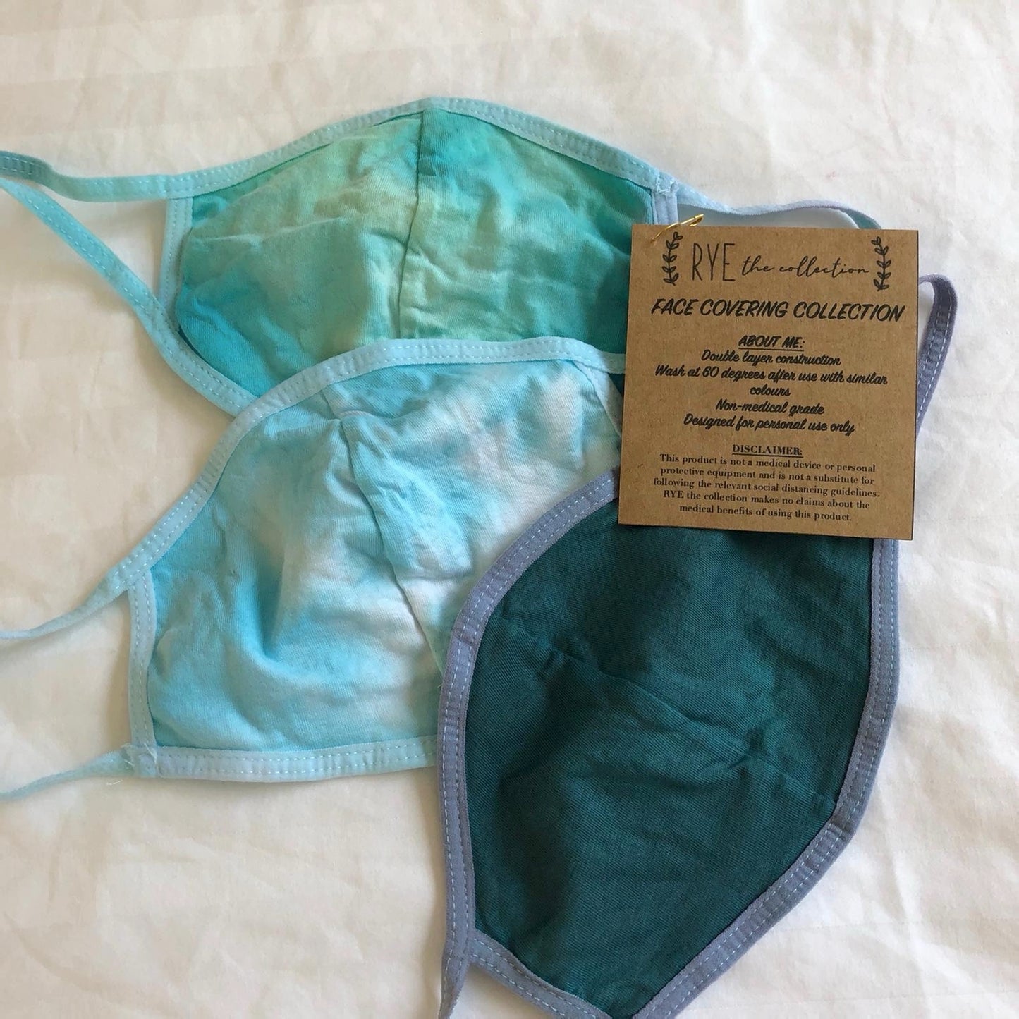 Tie Dye Face Masks - Seaside Collection